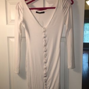 White button down dress
